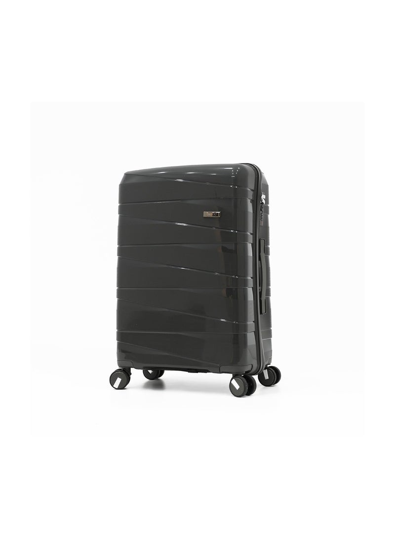 DILIXI مجموعة حقائب سفر صلبة غير قابلة للكسر من مادة البولي بروبيلين مع 8 عجلات، مجموعة من 3 قطع من مادة البولي بروبيلين متعددة الطبقات، مقاس 20 و24 و28 بوصة (رمادي) - Image 2