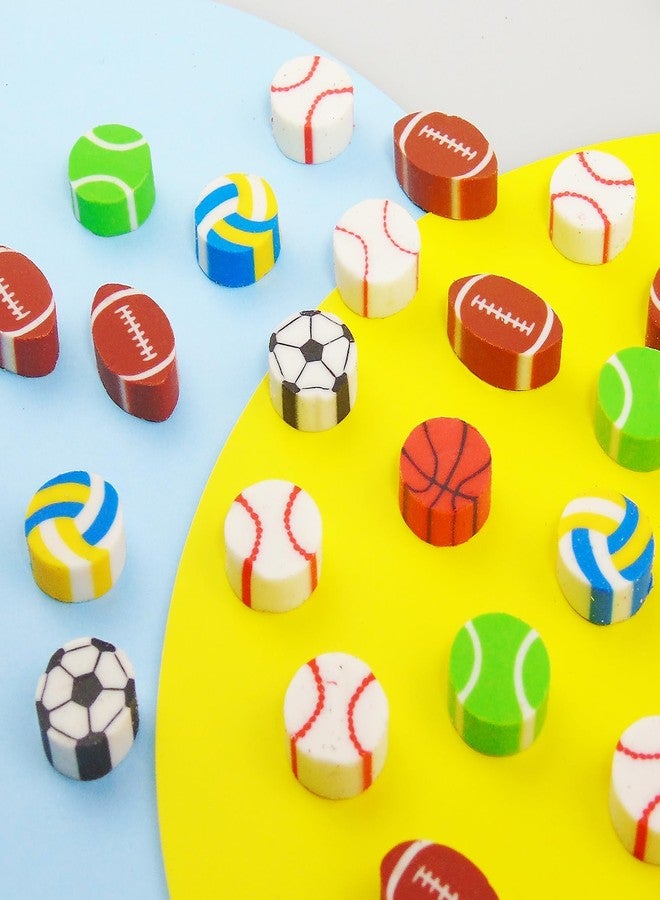 BHUCUTU 300 Pieces Sports Football Mini Erasers Assortment Kids Fun Tiny Novelty Pencil Erasers Bulk for Classroom Gift Rewards Party Favor - Image 4