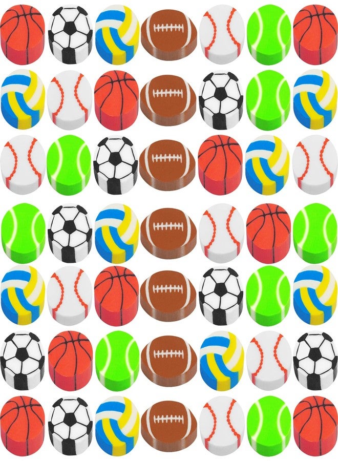 BHUCUTU 300 Pieces Sports Football Mini Erasers Assortment Kids Fun Tiny Novelty Pencil Erasers Bulk for Classroom Gift Rewards Party Favor - Image 1