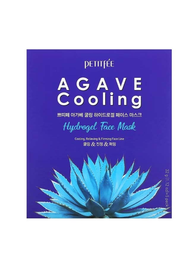 Petitfee - Agave Cooling Hydrogel Beauty Face Mask 5 Sheets 1.12 oz 32 g Each - Image 1