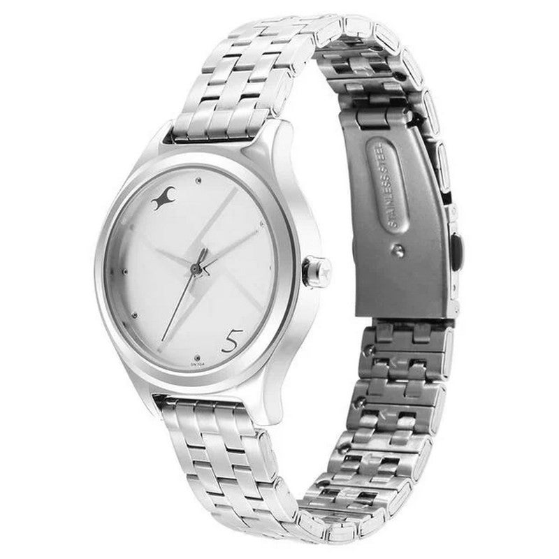 Fastrack Silver Dial Analog Metal Watch for Women - 6152Sm08 - Image 5