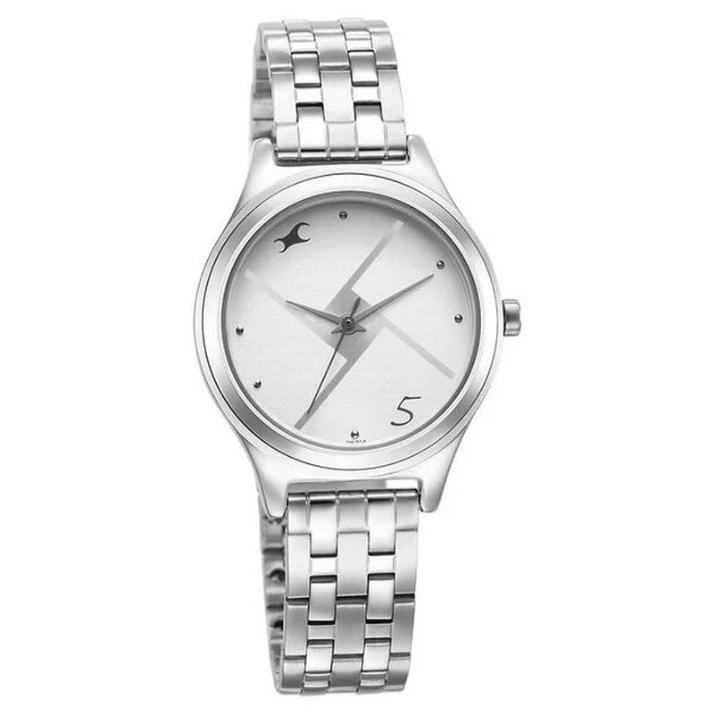 Fastrack Silver Dial Analog Metal Watch for Women - 6152Sm08 - Image 4
