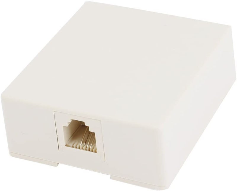 XYWHPGV موديولار منفذ واحد سطح جبل RJ11 6P4C مقبس هاتف بيج - Image 2