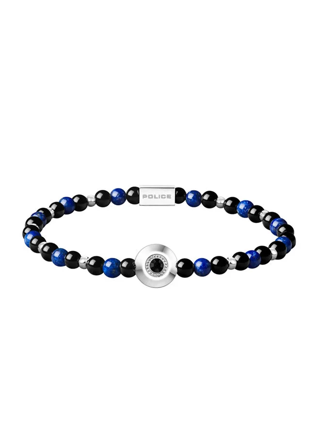 بوليس POLICE - Eyesight Bracelet for Men Stainless Steel with Lapis & Onyx beads - PEAGB0005103