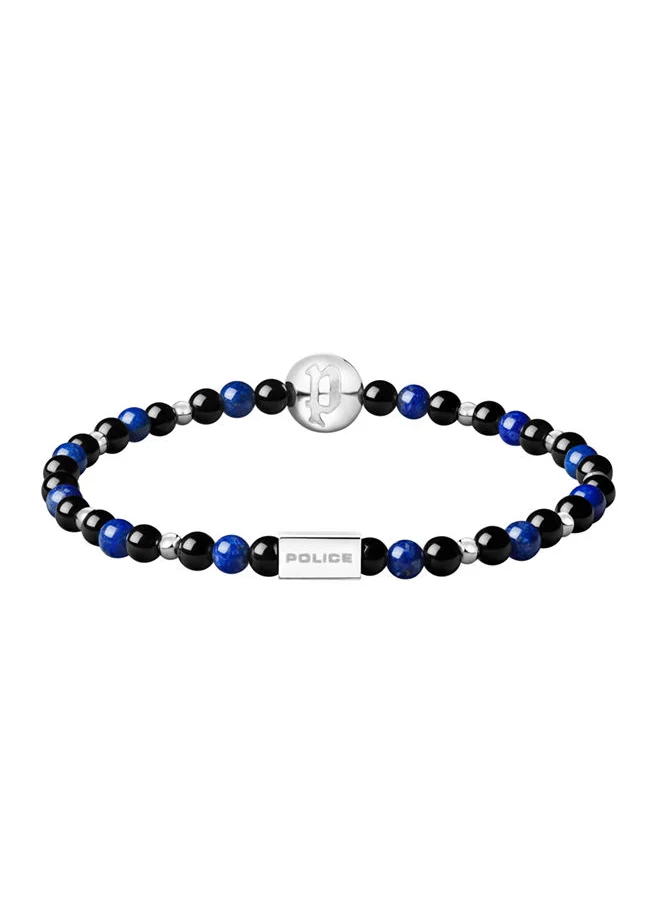 بوليس POLICE - Eyesight Bracelet for Men Stainless Steel with Lapis & Onyx beads - PEAGB0005103