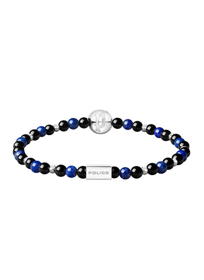 POLICE Eyesight Gents Bracelet with Lapis and Onyx Beads  - Image 1