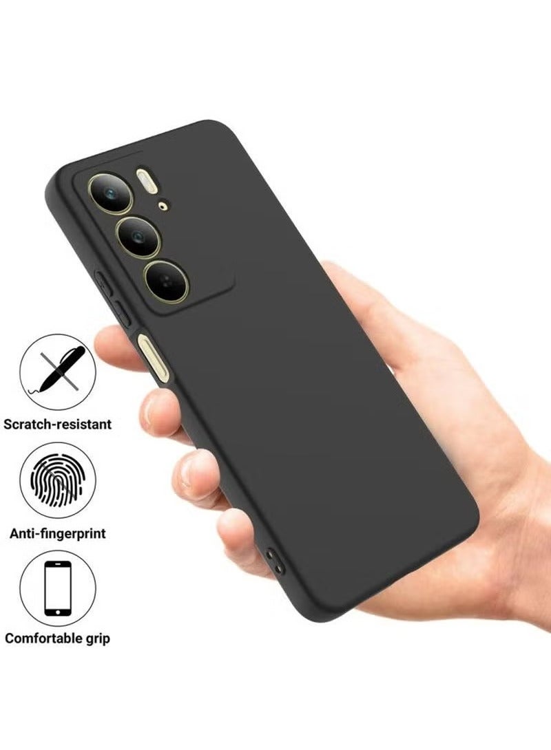 TIGER Realme C75 4G 2024 Premium Soft Liquid Silicone Case Cover – Black, Slim, Shockproof, Non-Slip Grip, Durable Protection for Realme C75 4G - Image 2
