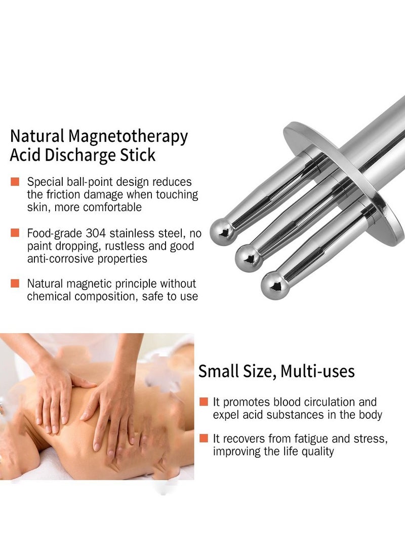 KASTWAVE Magnetic Massager, 3 Forks Acid Discharge Point Magnetic For Massage, 3 Forks Magnetotherapy Acid Discharge Stick, 3 Forks Magnetotherapy Massager, Meridian Point Magnetic Massager  - Image 2