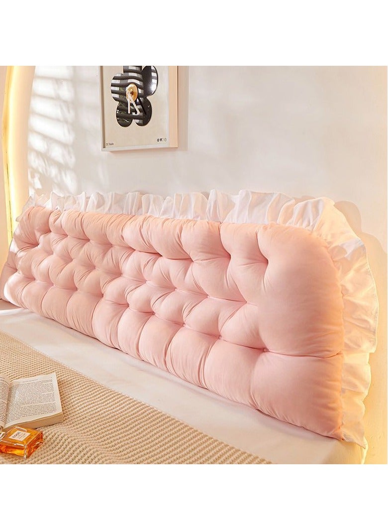 Hihonor 50*200cm Bedside Cushion, Soft Bag, Bed Cushion, Reading Large Back Cushion, Sofa Pillow (Pink)  - Image 1