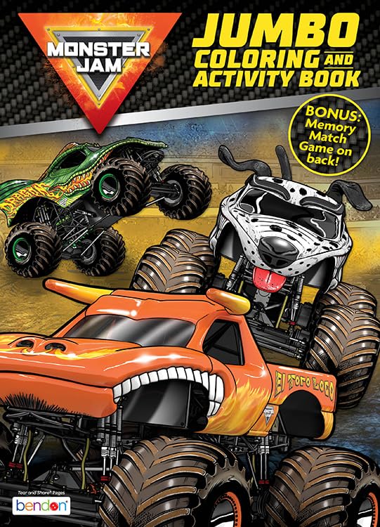 Bendon Monster Jam Activity Book Monster Trucks Officially Licensed Jumbo - Image 5