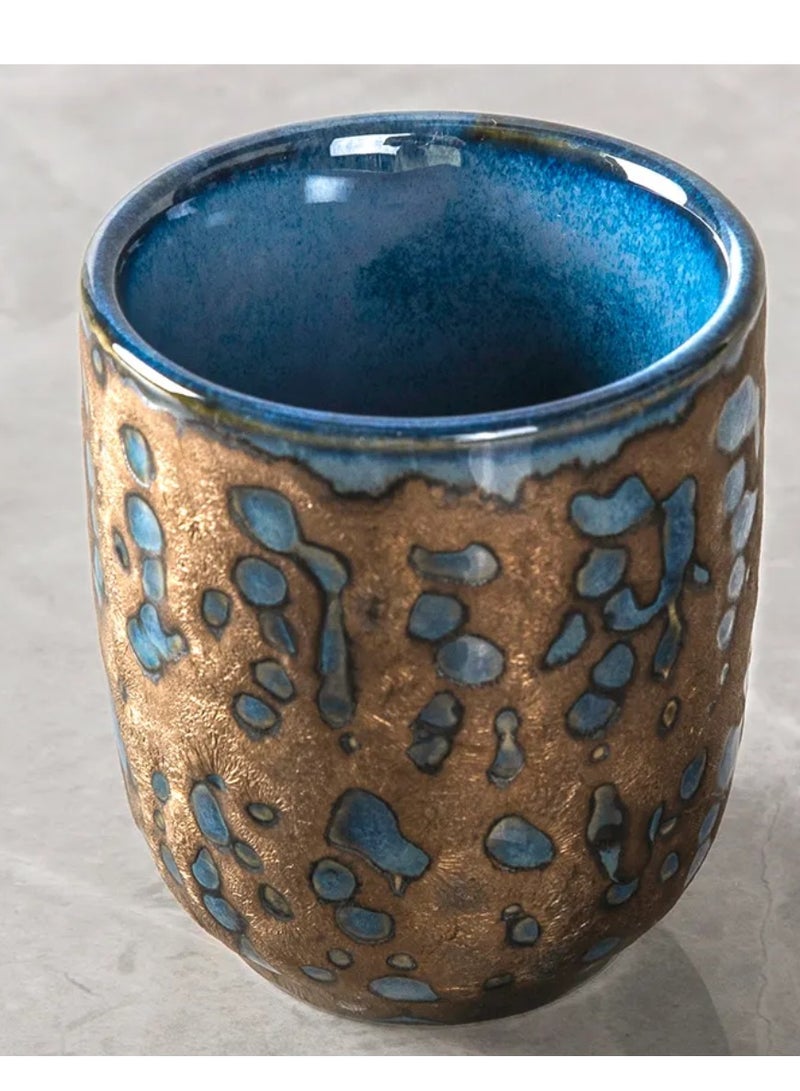 MAAC HOME Qbebe MAAC Home  Ocean Blue Retro Style cup Elegant Durable and Classic design Perfect for Family Everyday Use, and Family Get- Together, Restaurant, Banquet and More - Image 1