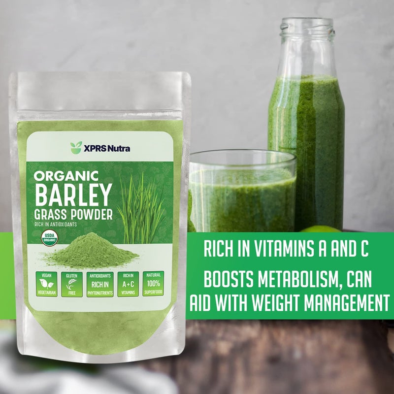 XPRS Nutra Organic Barley Grass Powder - 4 Ounce Premium Barley Powder Rich in Antioxidants, Amino Acids and Protein - Barley Green Superfood for Immunity - Image 4