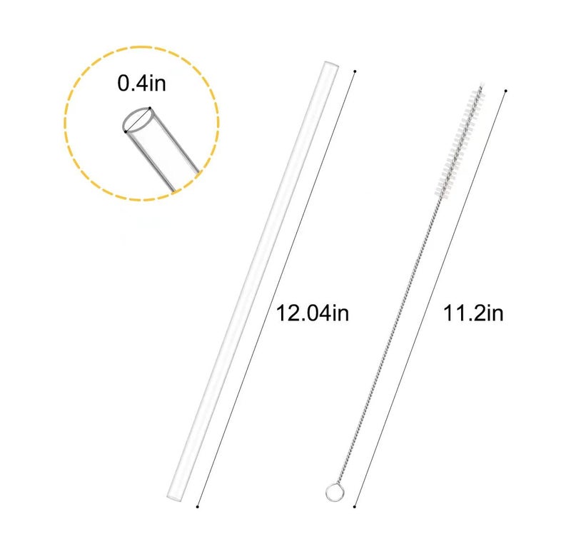 MLKSI MLKSI Replacement Straw for Stanley 40 oz 30 oz Cup Tumbler, 6 Pack Extra Long Reusable Straws for Stanley 40 oz, Cup Straw for Stanley Tumbler Accessorie  - Image 2