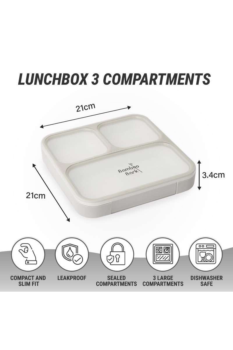 Bamboo Bark childrens kids large lunch box, bento, snack box with compartments for kids school - Image 3