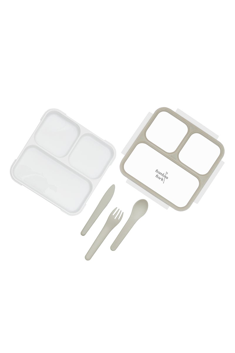 Bamboo Bark childrens kids large lunch box, bento, snack box with compartments for kids school - Image 2