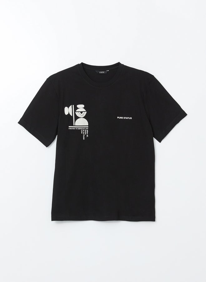 LC WAIKIKI Crew Neck Short Sleeve Printed Combed Cotton Men's T-shirt  - Image 5