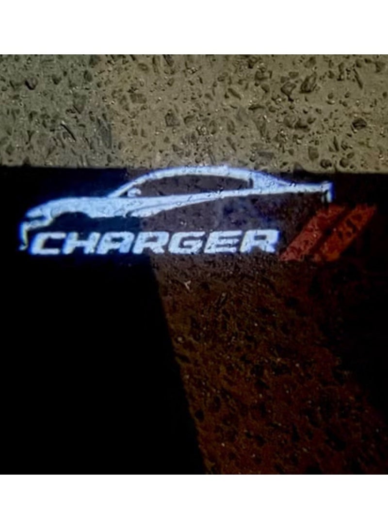 دودج بالاصدار الجديد تميز واضف لابواب سيارتك اضاءه ترحيبه اصلية تحتوي كلمة Charger باضاءة LED قويه وواضحه لسيارات دودج تشارجر موديل 2015-2025 الطلب يحتوي على قطعتين اضاءه سهلة التركيب ويمكن تعديل اتجاه الاضاءه 360 درجة قبل التركيب كما هو موضح في الصور - Image 2