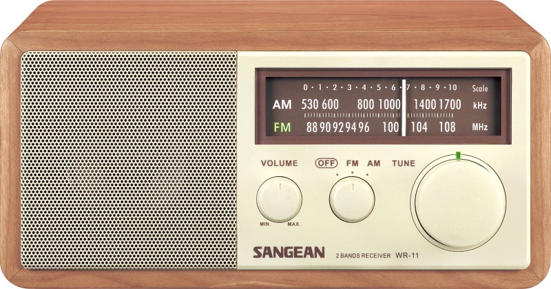 Sangean WR11 Wood Cabinet AM/FM Table TOP Radio - Image 2