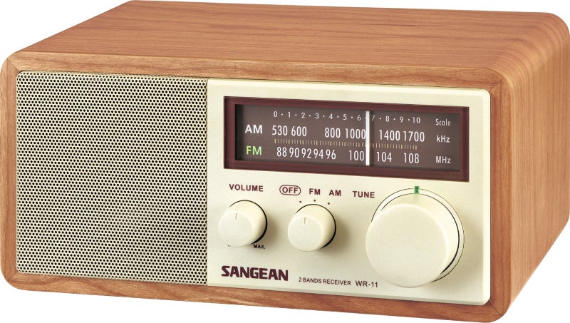 Sangean WR11 Wood Cabinet AM/FM Table TOP Radio - Image 1