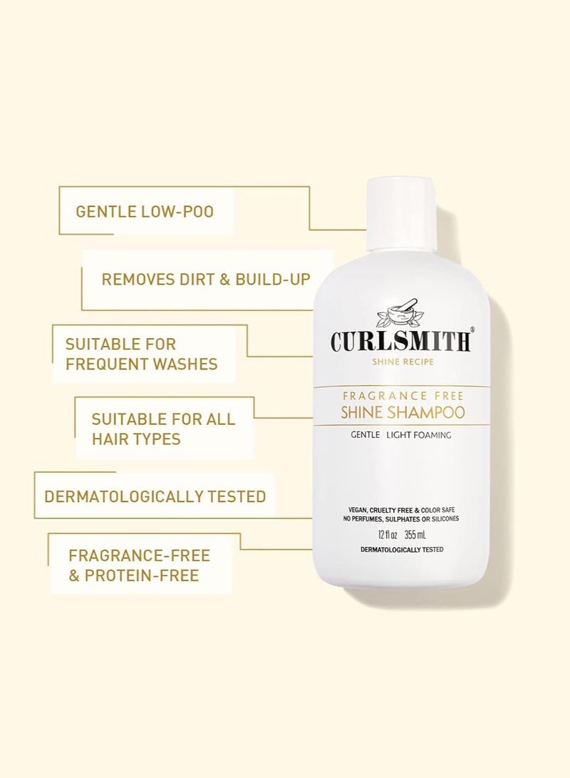 شامبو شين لطيف حساس خالي من العطور منظف لجميع أنواع الشعر والتجاعيد نباتي 355 مل - Image 2