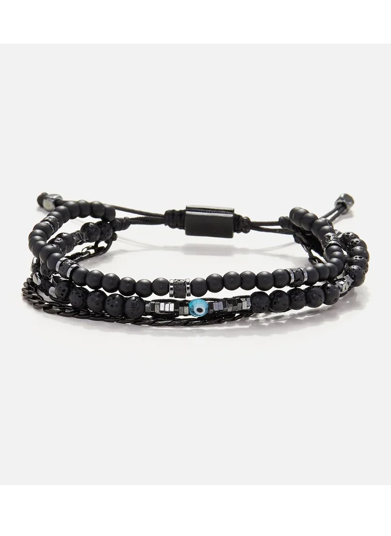 CHRYSOSTOMOS Handmade Adjustable Beaded Multi Line Bracelet