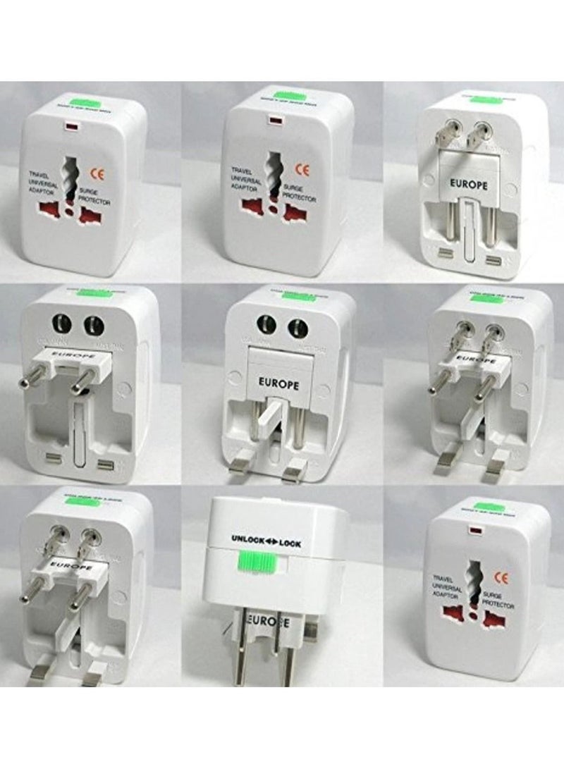 Marrkhor 1 Piece All-In-One International Adapter Plug White - Image 3