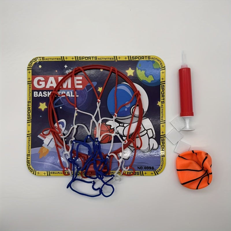 Space Astronaut Indoor Basketball Hoop Movable No Drill Wall Mounted Kids Toy - Image 4