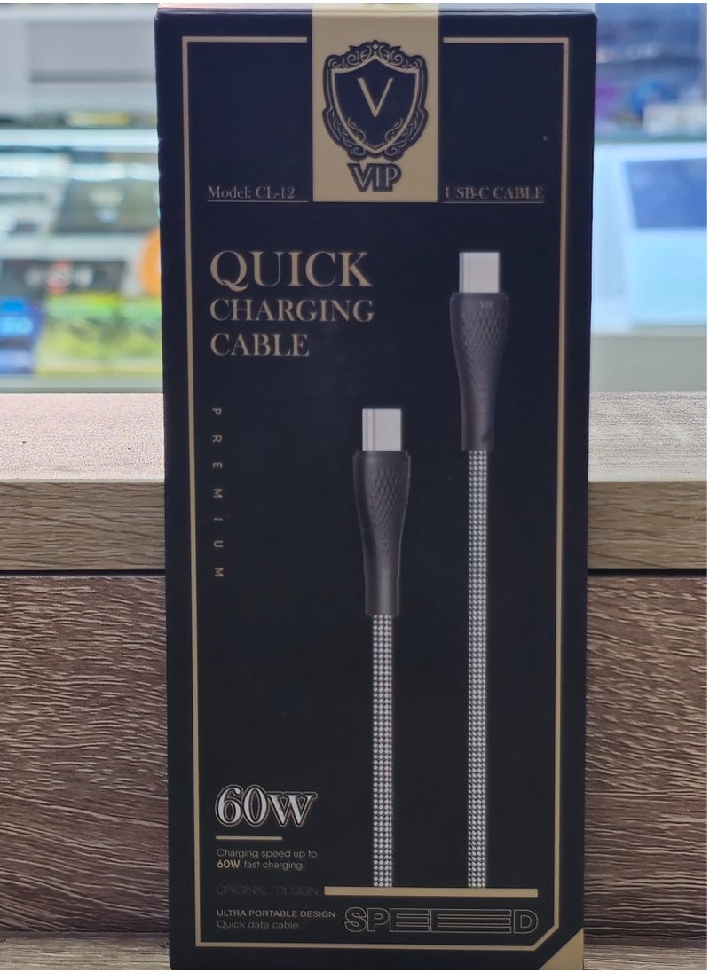 VIP VIP 60W Type-C to Type-C Fast Charging Braided Data Cable for iPhone 15-15 Pro Max - 1M  - Image 4