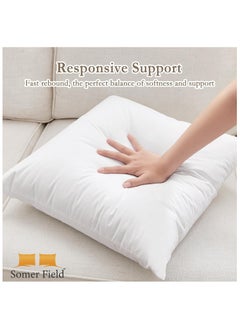 Somerfield Somer Field - Super Soft Bedding Cushion, Cushion Stuffer Inserts, Hollow Siliconised Fibre Square Pillows - White - Best Buy (35x35 cm)  - Image 4