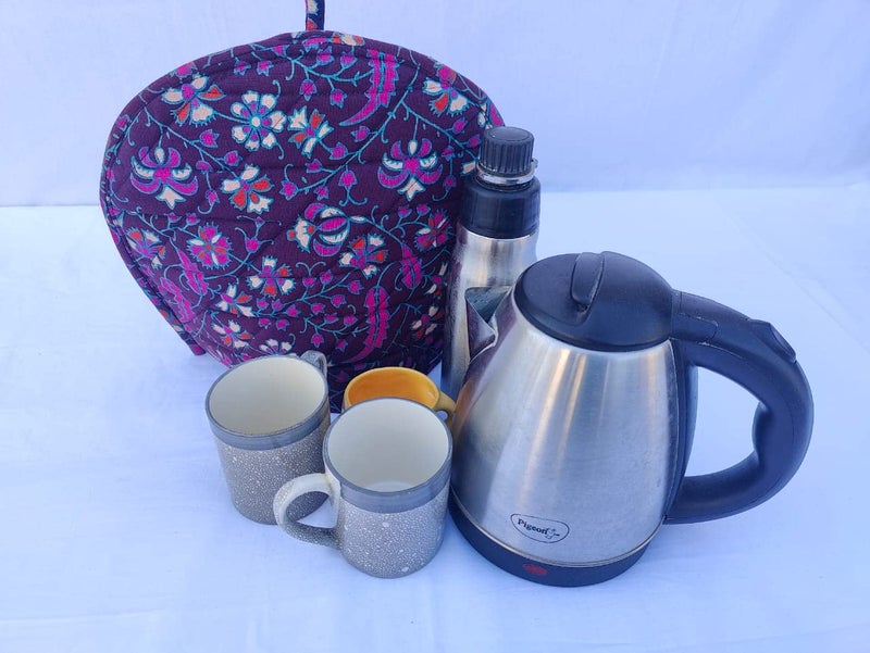 Malan Bai Mandala Tea Cozy Cover Hand Block Winter Tea Cozy Cotton Tea Kettle Warmer Pot Cover Hot Coffee Cover Handamde Kitchen Décor Brand: Malan Bai (Pattern 56) - Image 2