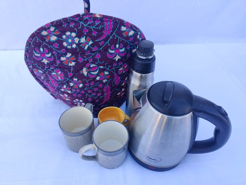 Malan Bai Mandala Tea Cozy Cover Hand Block Winter Tea Cozy Cotton Tea Kettle Warmer Pot Cover Hot Coffee Cover Handamde Kitchen Décor Brand: Malan Bai (Pattern 56) - Image 1