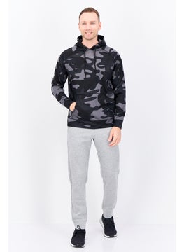 Burnside Men Camouflage Long Sleeves Sweatshirt, Black  - Image 4