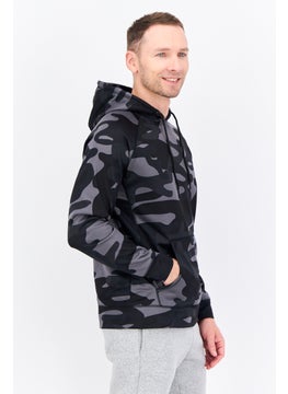 Burnside Men Camouflage Long Sleeves Sweatshirt, Black  - Image 2