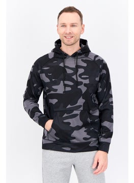 Burnside Men Camouflage Long Sleeves Sweatshirt, Black  - Image 1