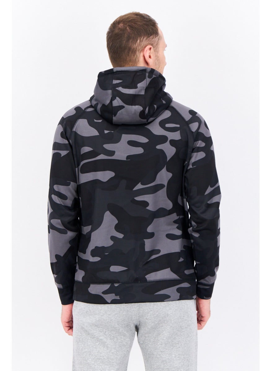 Burnside Men Camouflage Long Sleeves Sweatshirt, Black  - Image 3