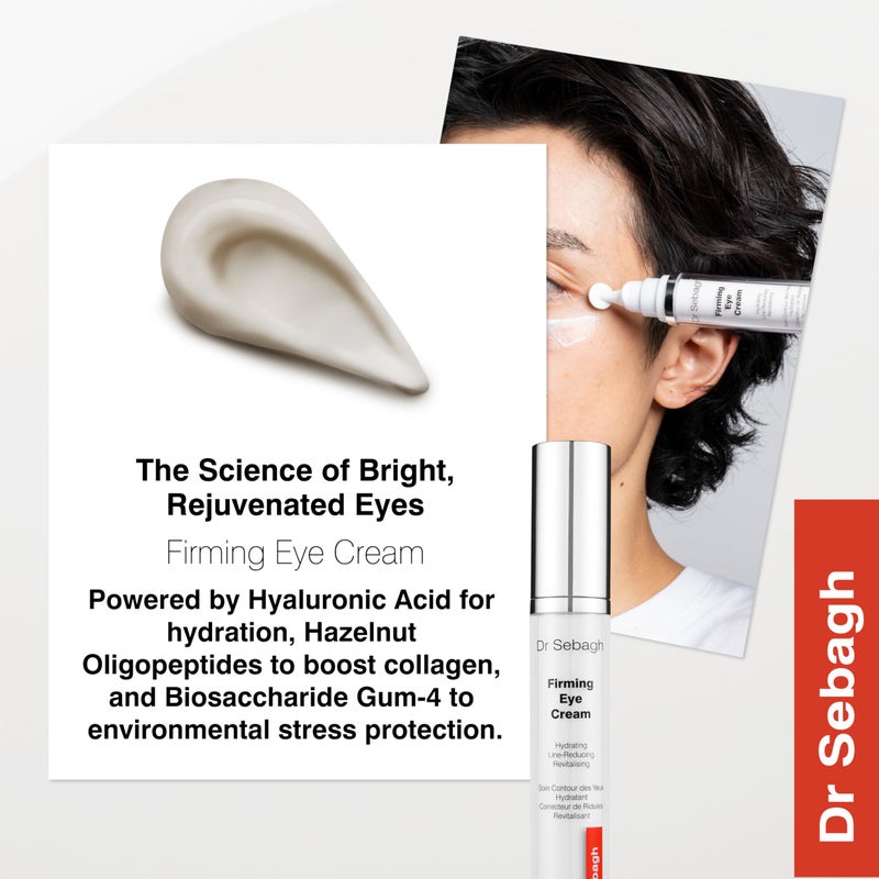 Dr. Sebagh Dr Sebagh Firming Eye Cream (0.5 fl oz) - Eyecream for Dark Circle & Puffiness - Under Eye Moisturizer & Hollow Eyes Treatment - Lifting Sunken Eyes Treatment & Under Eye Plumper for Aging Skin - Image 5