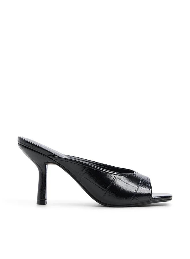 Sunaa Ladies Black Heeled Sandals