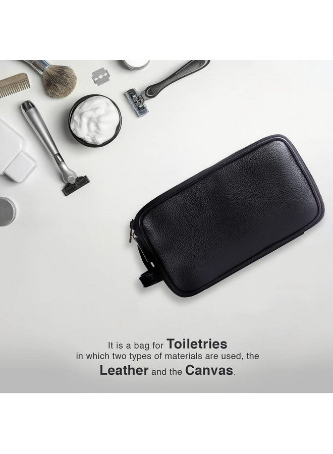  هاموندز فلاي كاتشر حقيبة أدوات الزينة من الجلد الطبيعي من HAMMONDS FLYCATCHER للرجال والنساء - منظم سفر مع مقصورات متعددة، حقيبة أدوات سوداء للحلاقة وأدوات الزينة والعناية الشخصية - حقيبة أدوات الحلاقة للرجال، 13.5 سم - Image 2