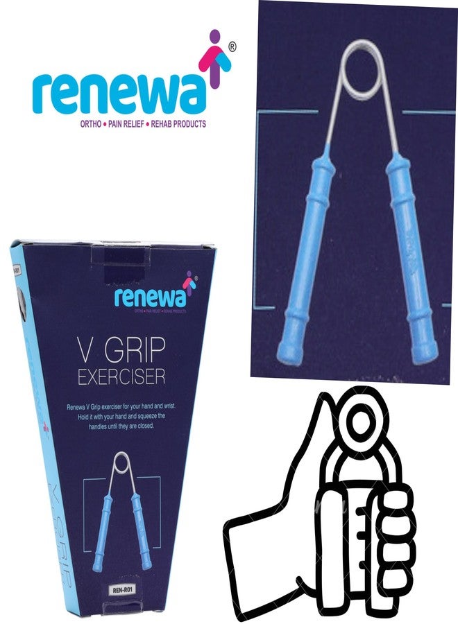 RENEWA Finger Exercise Equipment/Physiotherapy Exerciser Quality Plastic Hand Grip/Fitness Grip V Type Grip Exerciser for Hand Exercise Physiotherapy Equipment - Image 2