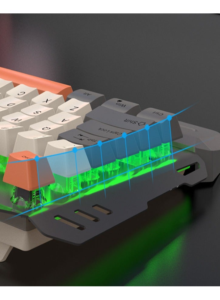بدلة فأرة سوداء في لوحة مفاتيح معدنية معدنية ميكانيكية - Image 2