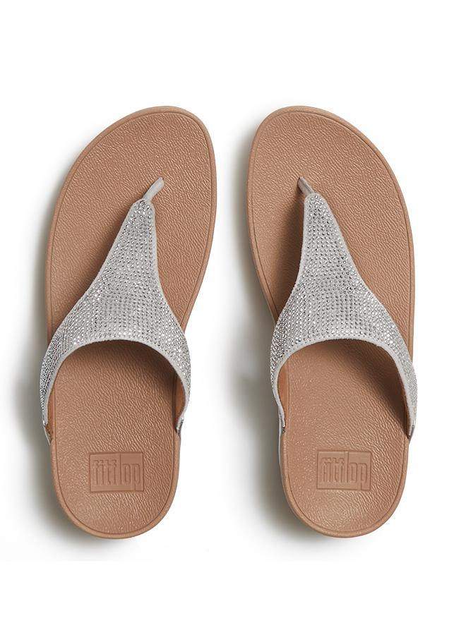 FitFlop LULU CRYSTAL EMBELLISHED TOE-POST SANDALS - Image 2