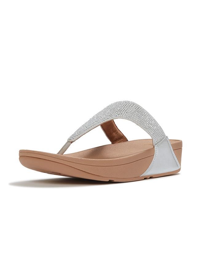 FitFlop LULU CRYSTAL EMBELLISHED TOE-POST SANDALS - Image 4