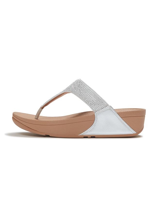 FitFlop LULU CRYSTAL EMBELLISHED TOE-POST SANDALS - Image 1