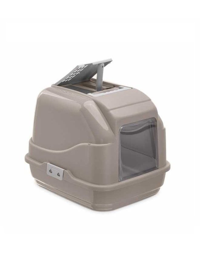 IMAC ITALY Easy Cat - Hooded Premium Cat Litter Box Grey 50X40X40Cm 
