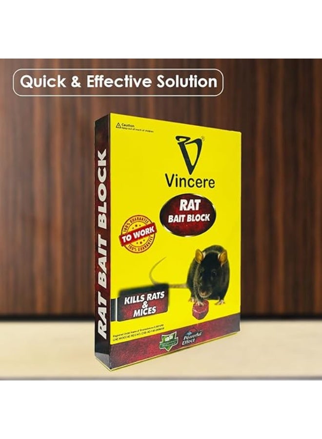 Vincere Rat Bait Block, Rat Poison, Mice Killer Poison, 9 Bait Blocks 100g - Image 3