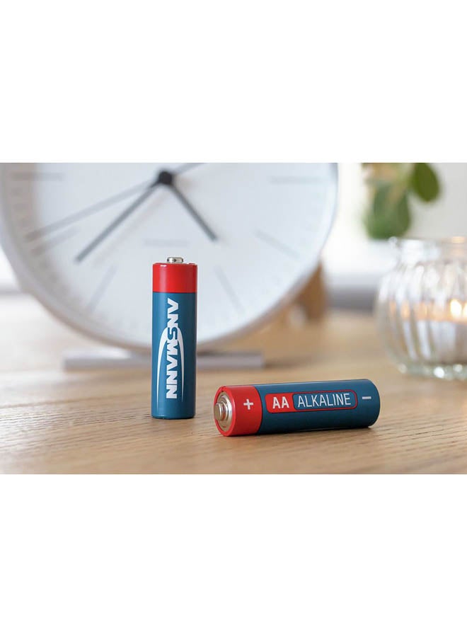 ANSMANN بطارية قلوية AA 1.5 فولت من نوع Mignon Lr6، مدة صلاحية 5 سنوات، ساعة حائط عن بعد، مصباح يدوي، ألعاب منزلية (عبوة من 4 قطع) مدة صلاحية 5 سنوات - Image 3