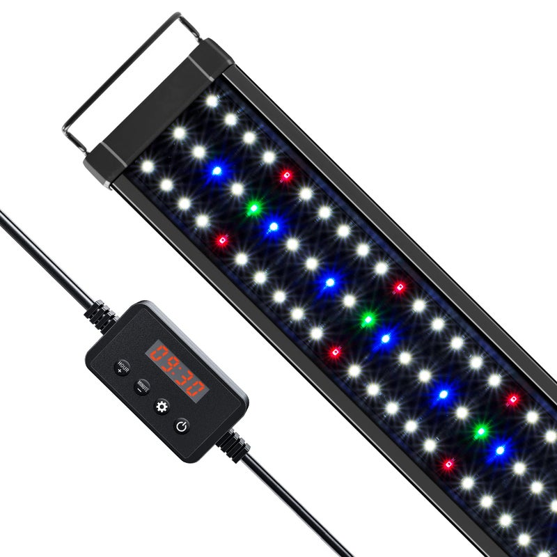NICREW ClassicLED Plus LED Aquarium Light with Timer, 21 Watts, for 30 to 36 Inch Fish Tank Light, Daylight and Moonlight Cycle - Image 1