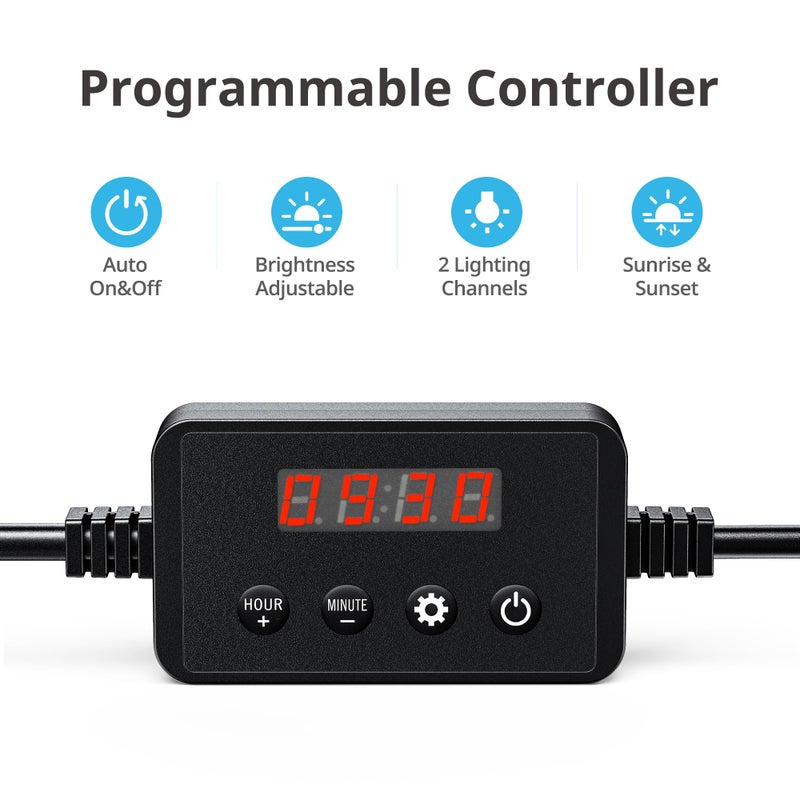 NICREW ClassicLED Plus LED Aquarium Light with Timer, 21 Watts, for 30 to 36 Inch Fish Tank Light, Daylight and Moonlight Cycle - Image 3