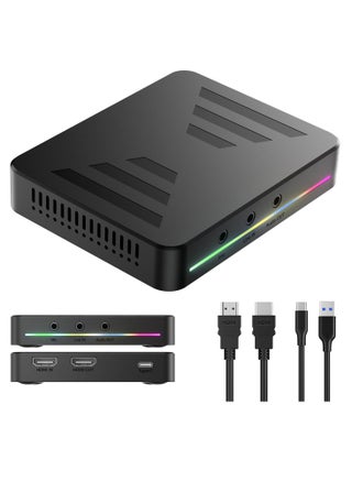 بطاقة التقاط 4K@60Hz 1080p@240Hz 4K@30Hz 1080p@120Hz بطاقة التقاط تمريرية للبث والألعاب بطاقة التقاط فيديو USB3.0 لأجهزة Xbox x s One وPS5 4 Switch وWindows Mac ودعم HDR 10 وVRR - pzsku/Z4323B7C89B1D7CB814C9Z/45/_/1711333752/481128e7-2902-4393-bb2c-18c145d6c926