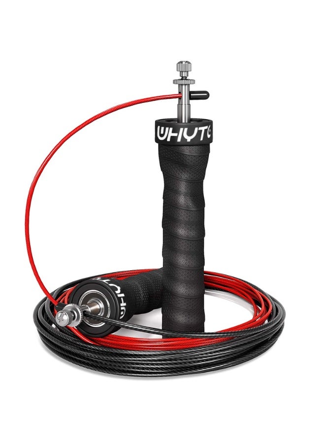 NOVOLAN Jump Rope Skipping Rope Jumping Rope Speed Jump Rope Adjustable Weighted Jump, Non-slip Sweat-absorbing Belt Racing Bearing Skipping Rope Self-locking Steel Wire Load-bearing Skipping Rope - Image 1